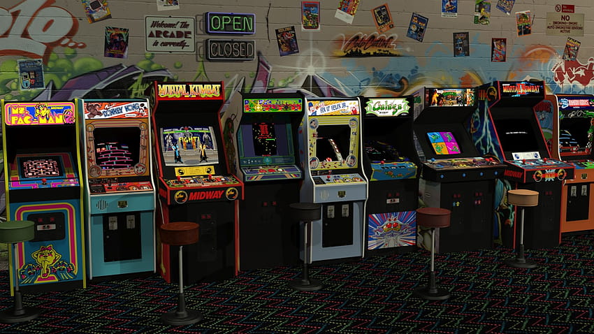MemoRift da vida a tus recuerdos de arcade retro en realidad virtual: Road to VR, arcade retro de los 80 fondo de pantalla