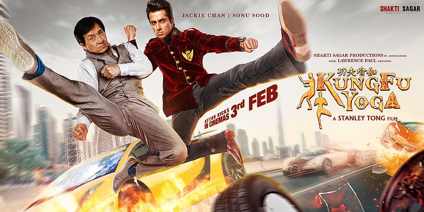 The first poster of Jackie Chan and Sonu Sood's Kung Fu Yoga looks fun but is clearly not original HD wallpaper