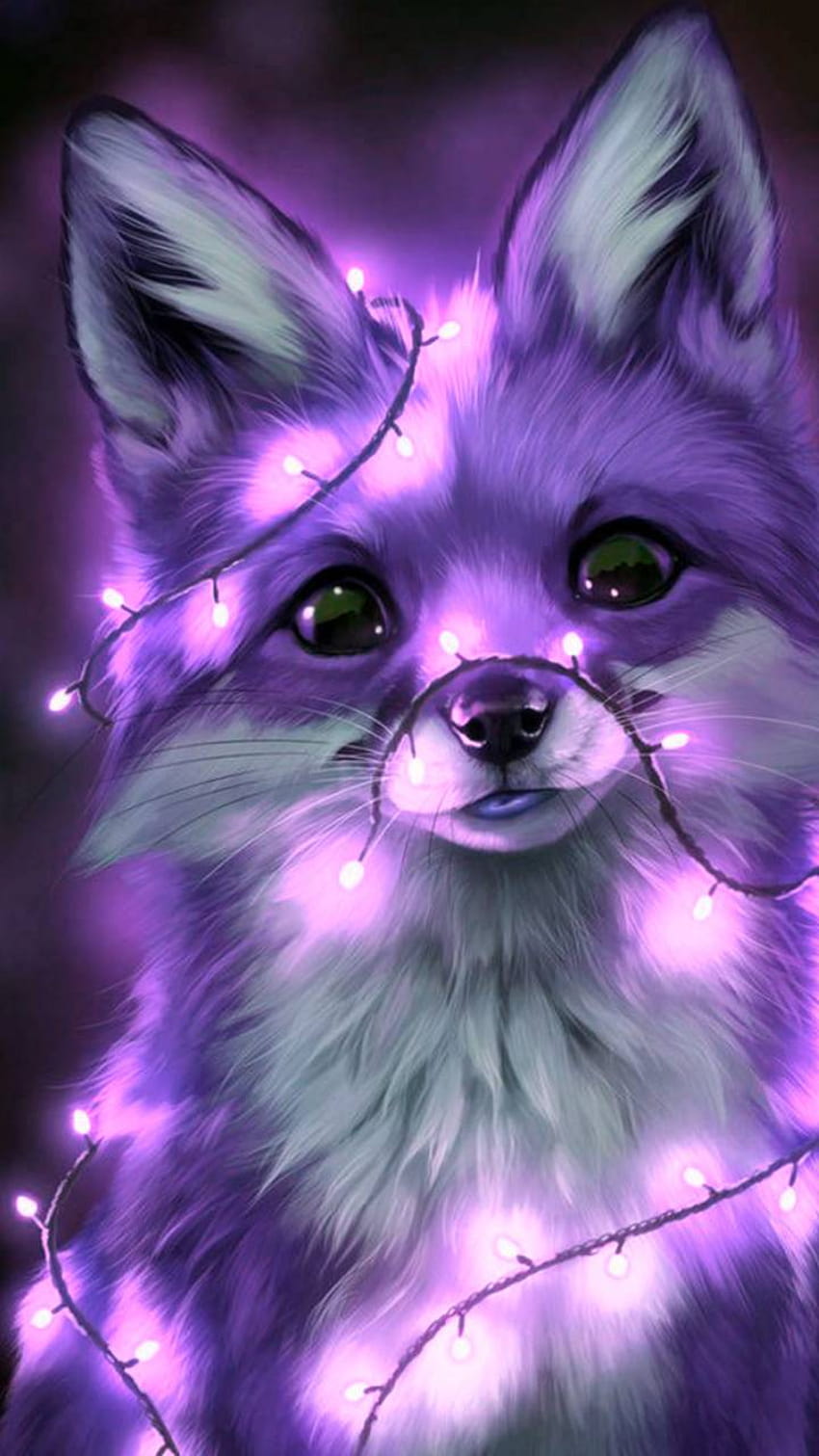 Fox by KITcatKITTYcat, purple fox HD phone wallpaper