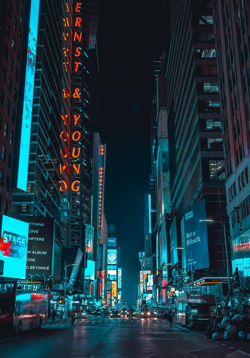 Beaux arrière-plans iPhone néon et téléphone néon noir. Si vous recherchez … en 2020, anime city lights at night esthétique Fond d'écran de téléphone HD