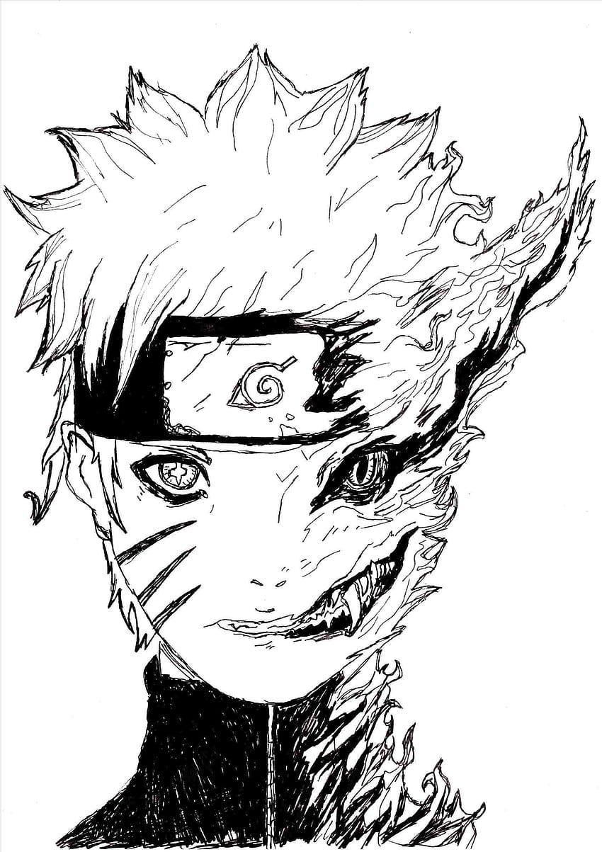 Naruto Dibujo Blanco Y Negro, dibujos de naruto fondo de pantalla del  teléfono | Pxfuel