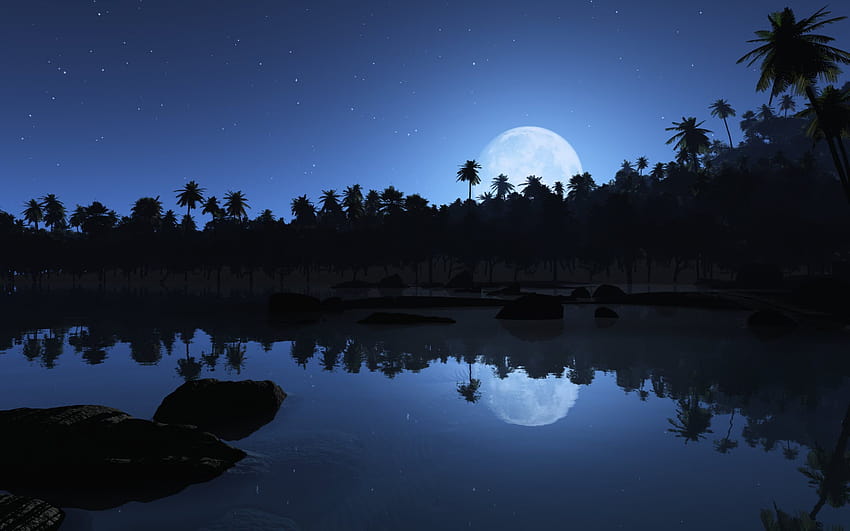 Aqua Blue Night [1920x1200] for your , Mobile & Tablet, good night summer HD wallpaper