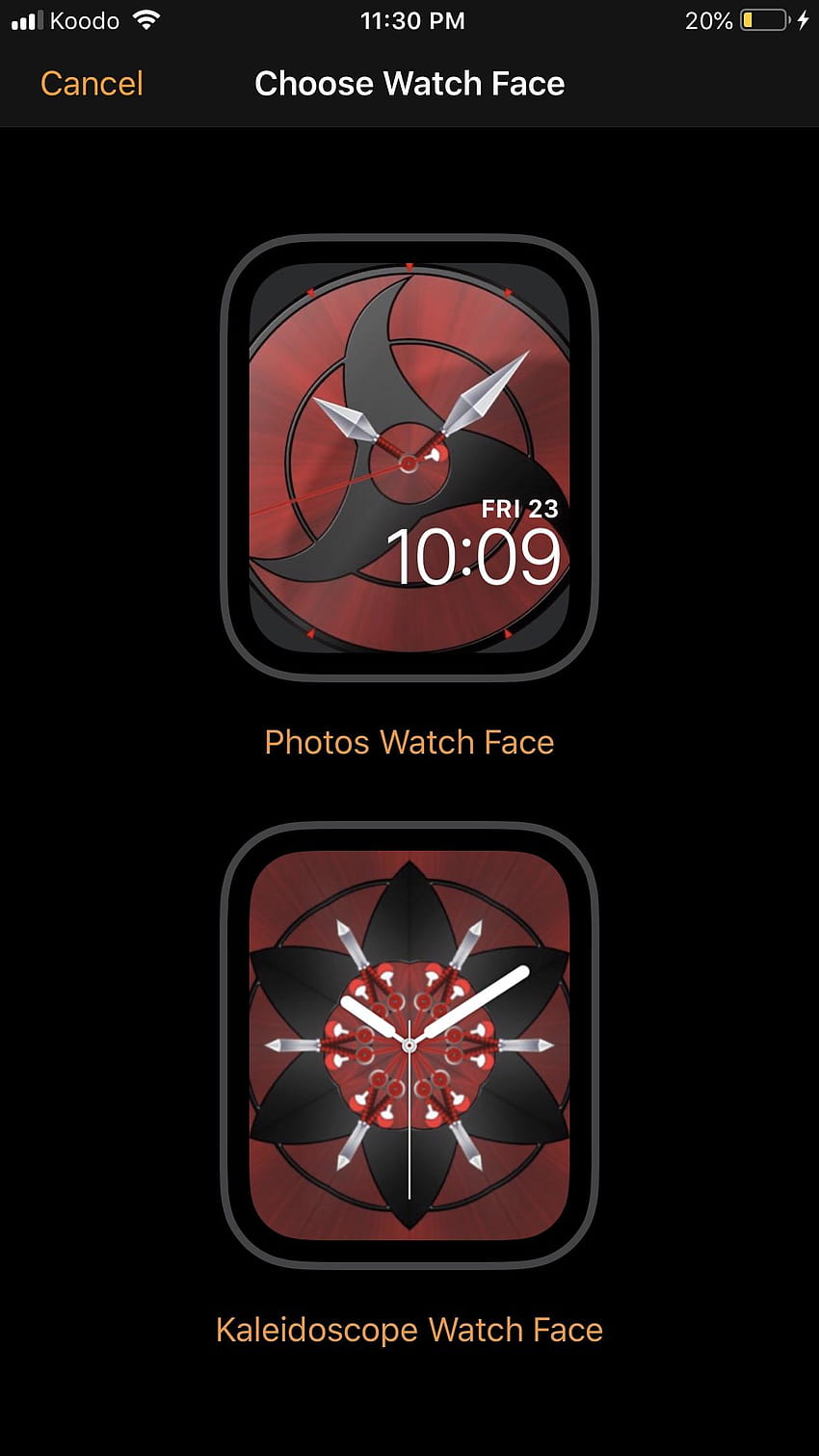 Itachi Apple Watch, Zifferblatt HD-Handy-Hintergrundbild