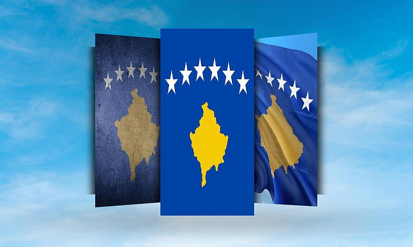 Drapeau du Kosovo pour Android, drapeau Fond d'écran HD