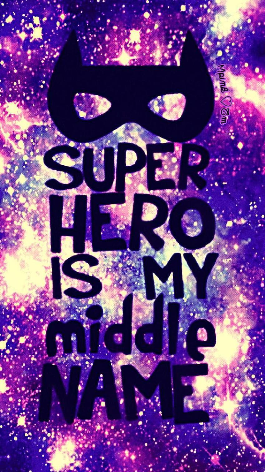 Super Hero Galaxy, superhero quotes iphone HD phone wallpaper