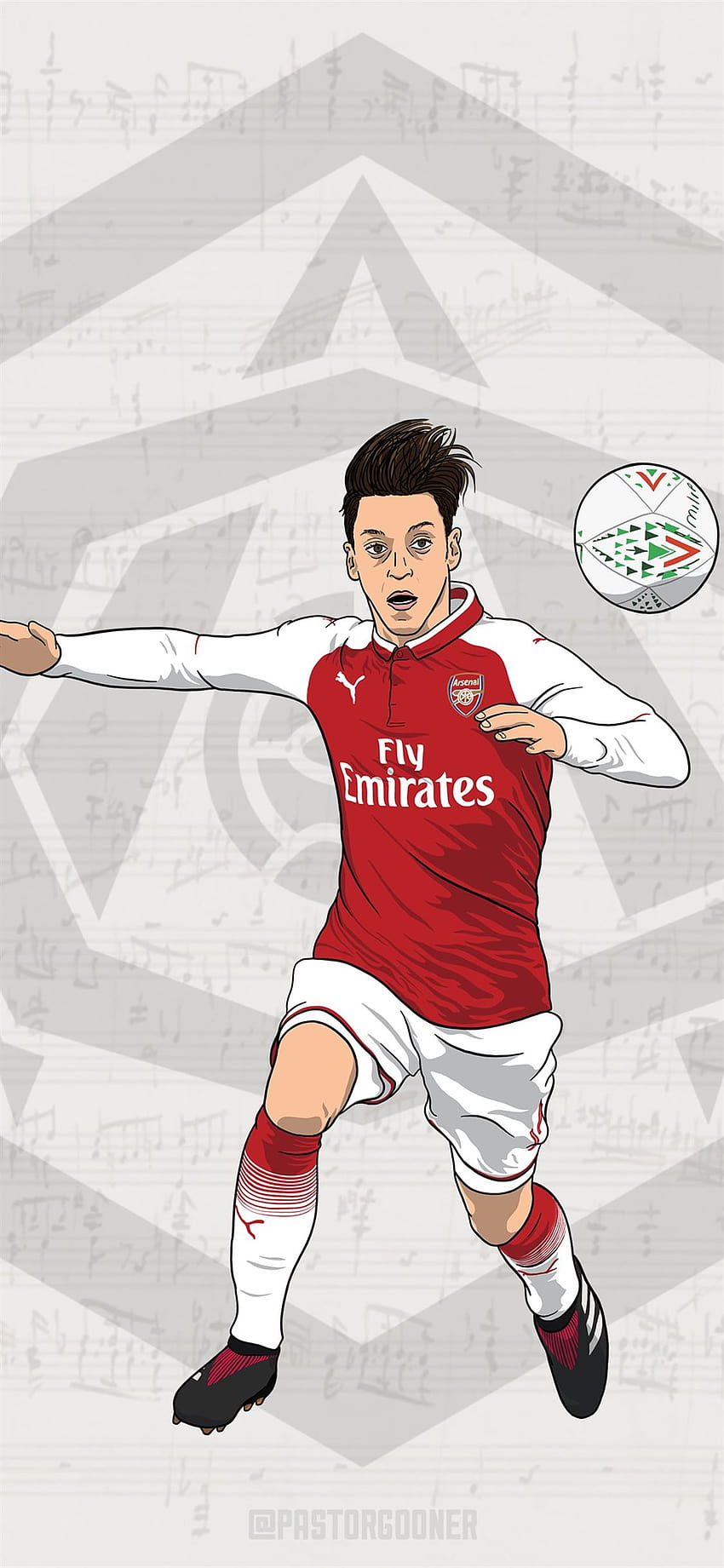 Özil Player พื้นหลัง iPhone X, ozil วอลล์เปเปอร์โทรศัพท์ HD