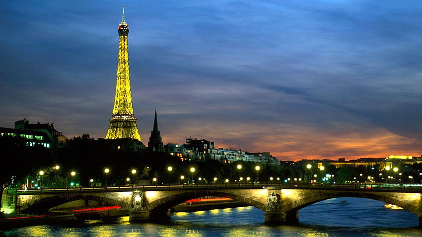 Ashley : Menara Eiffel Malam Hari HD wallpaper