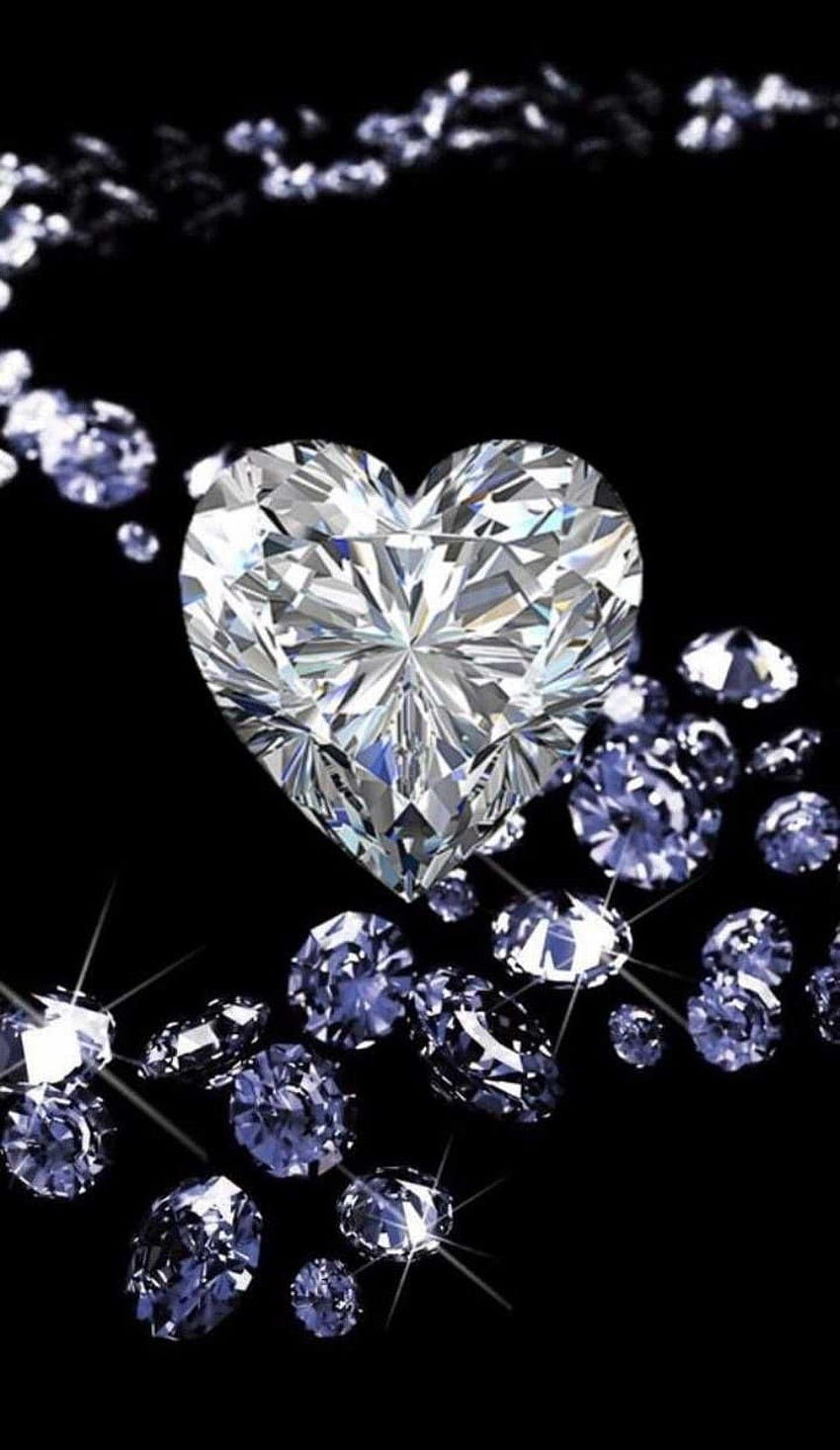 Nur, heart diamond HD phone wallpaper