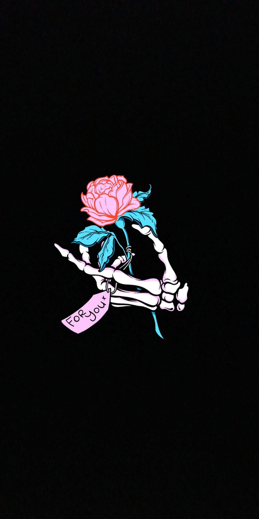 Burning Rose, estetyczny z różą Tapeta na telefon HD