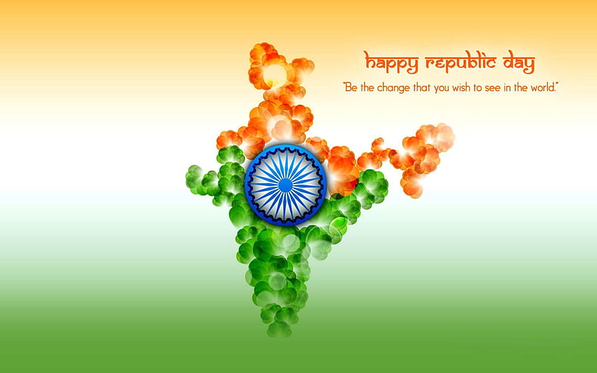 Mutlu Cumhuriyet Bayramı Hint Haritası Ve Ashok Çakra, Ashoka Çakra HD duvar kağıdı