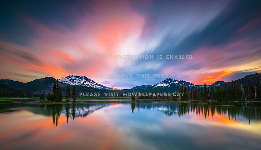 sparks lake sunrise grass oregon colors sky HD wallpaper