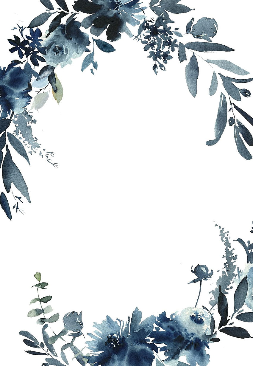 Indigo Flowers, birtay invitation HD phone wallpaper