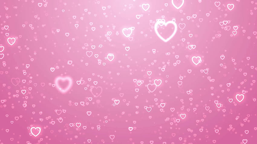 Hati hari Valentine menyukai partikel abstrak ulang tahun pernikahan, latar belakang hari jadi Wallpaper HD