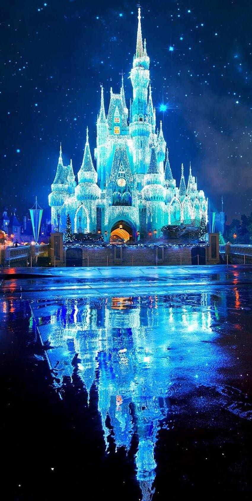Disney World, Castello di Cenerentola, telefono Disney World Sfondo del telefono HD