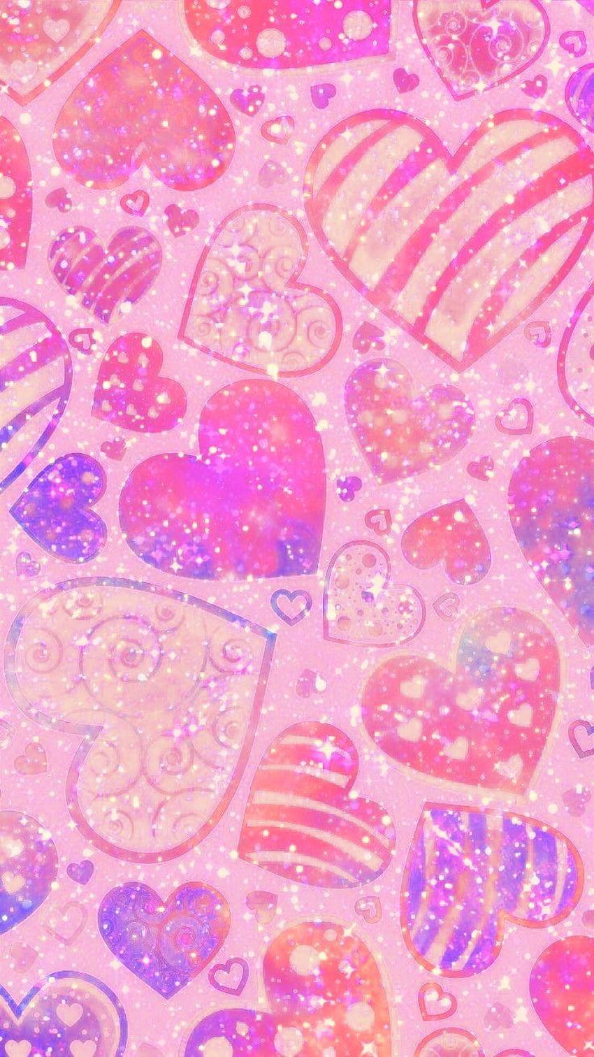 Y Aesthetic, y pink hearts HD phone wallpaper