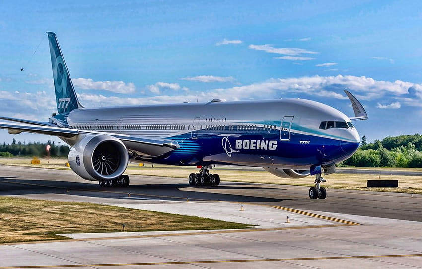 The plane, Liner, Engine, Boeing, WFP, Boeing 777, Airliner, Chassis, Boeing 777X, General Electric GE9X, 777X , section авиация HD wallpaper