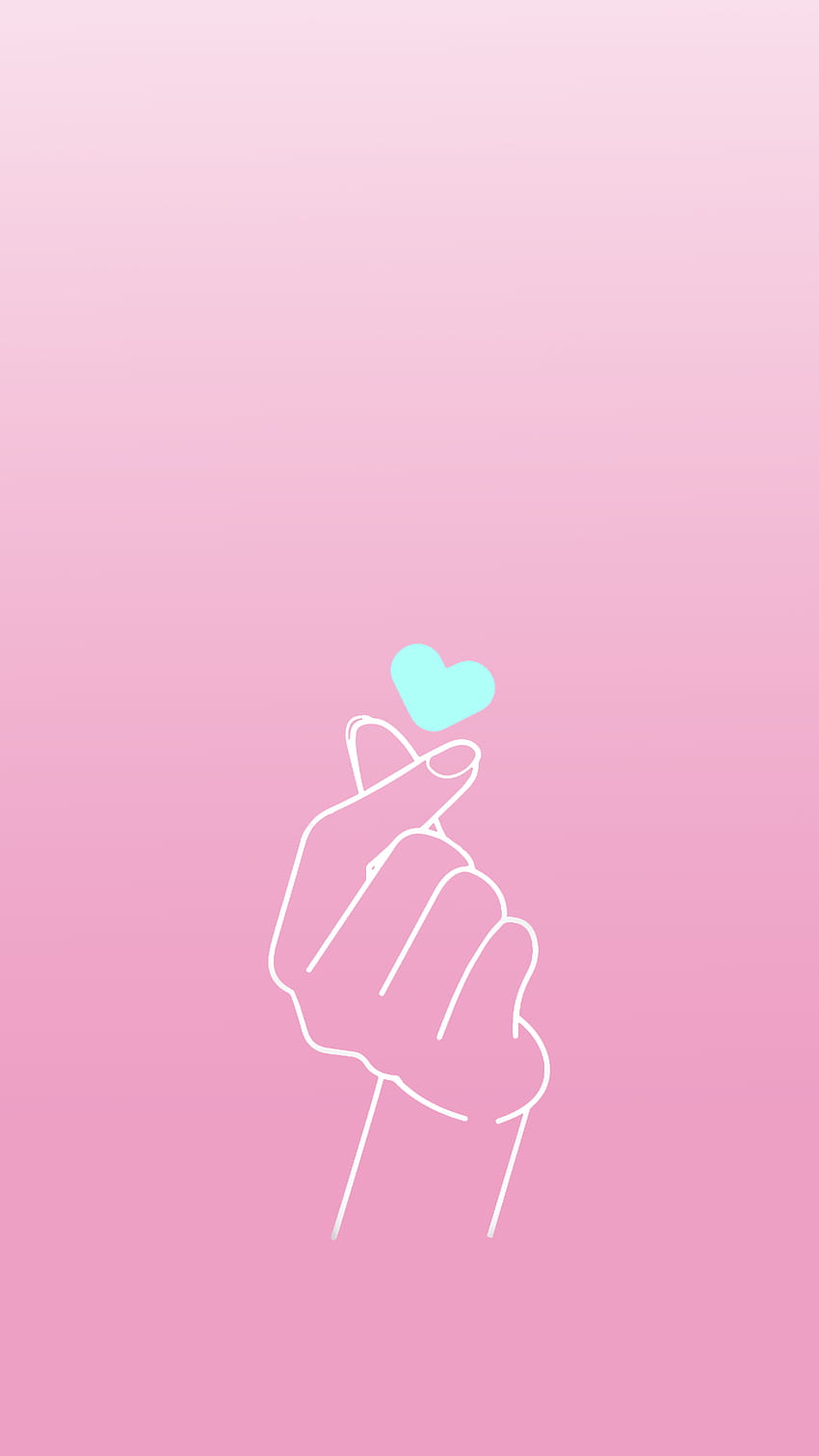 Herz-Rosa-Ästhetik, rosa Herz-Ästhetik-iPhone HD-Handy-Hintergrundbild