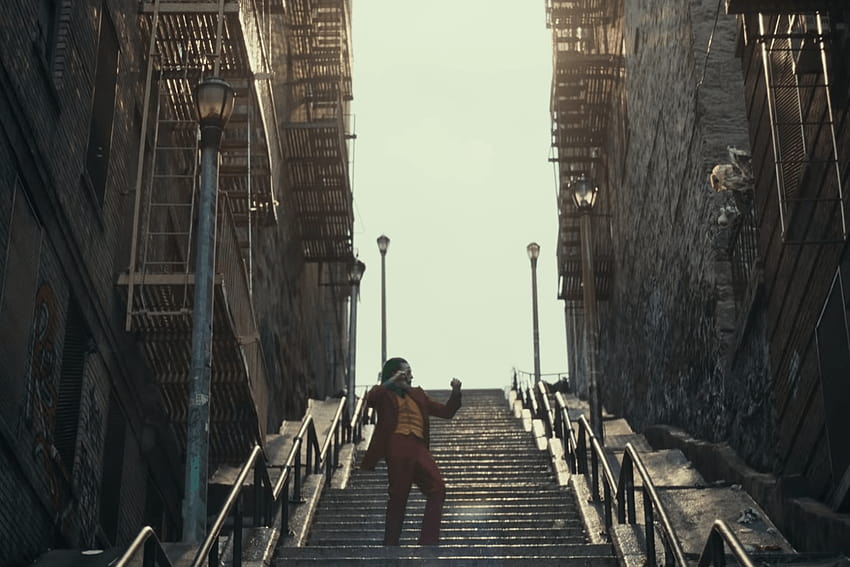 Joker: Wo sind die Stufen in Arthur Flecks berühmtem Tanz Joker-Treppe? HD-Hintergrundbild