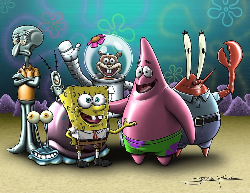 High Resolution Spongebob Squarepants And Friends 8 ... Backgrounds, spongebob friends HD wallpaper