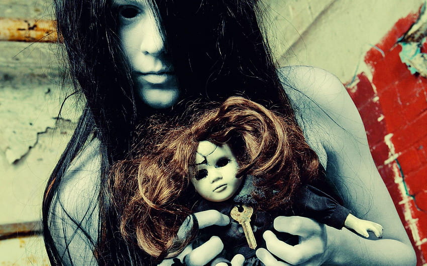 Dark ghost horror scary creepy spooky halloween doll toys evil, creepy dolls HD wallpaper