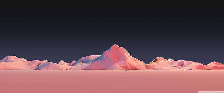 Low Poly Simple Mountain Landscape Ultra Backgrounds for : & UltraWide & Laptop : Multi Display, Dual & Triple Monitor : タブレット : スマートフォン、ミニマリスト 3440x1440 高画質の壁紙