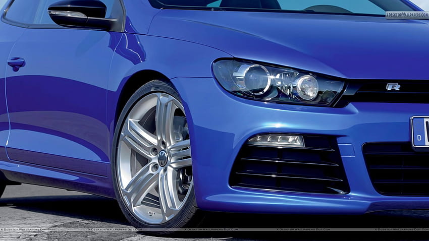 Volkswagen Scirocco R Front Left Tier Headlamp Blue Car รถสีน้ำเงินทั้งคัน วอลล์เปเปอร์ HD