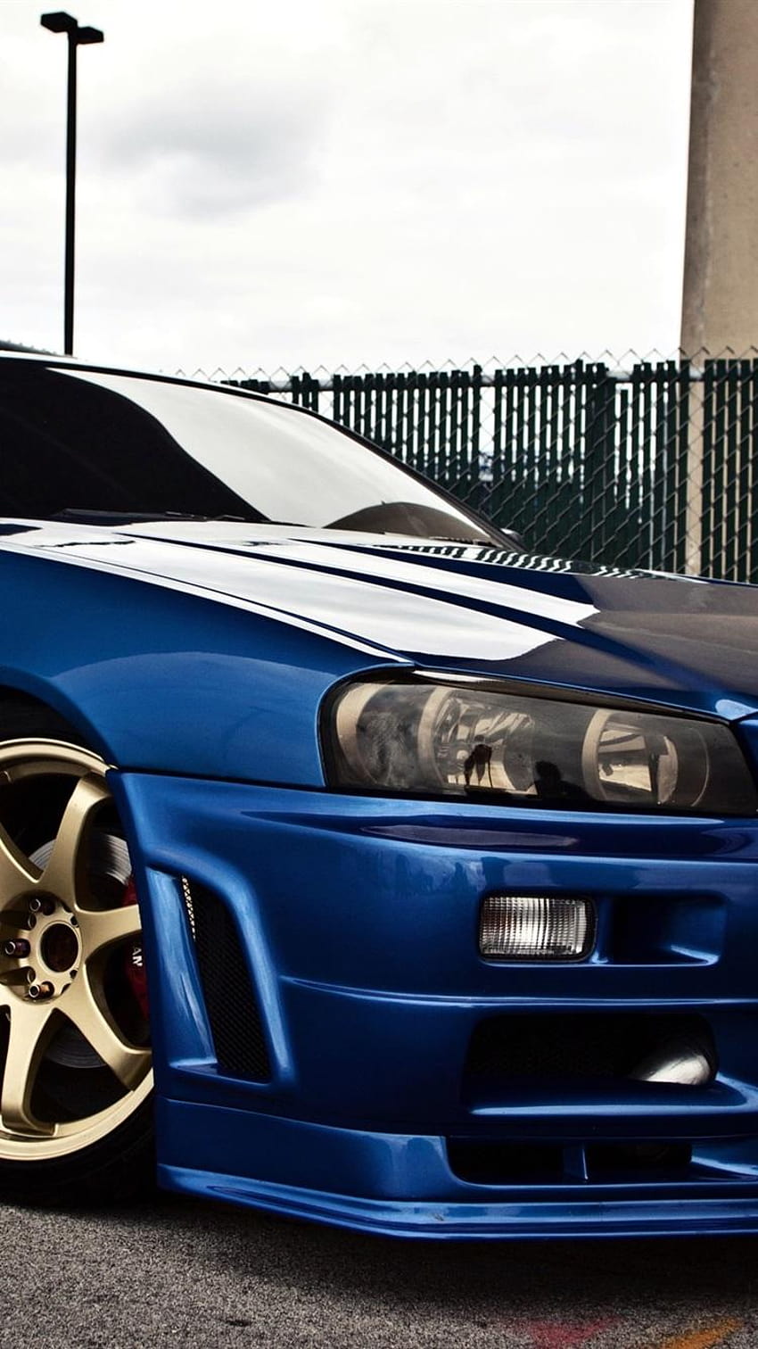 Nissan skyline GTR R34 blue car side view 750x1334 iPhone 8/7/6/6S, nissan  gtr r34 HD phone wallpaper | Pxfuel