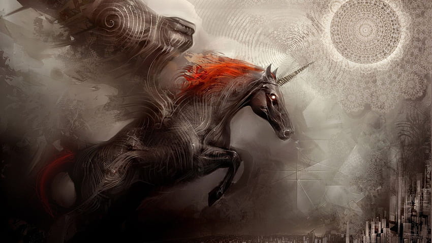 unicorn flying horse 1920x1080 Animals Horses Art • For You For & Mobile, flying unicorns HD wallpaper