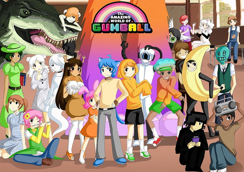 the amazing gumball world anime HD wallpaper