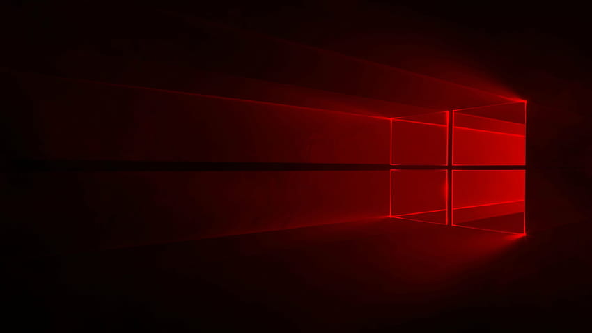 Windows 10 czerwony, komputer czerwony Tapeta HD