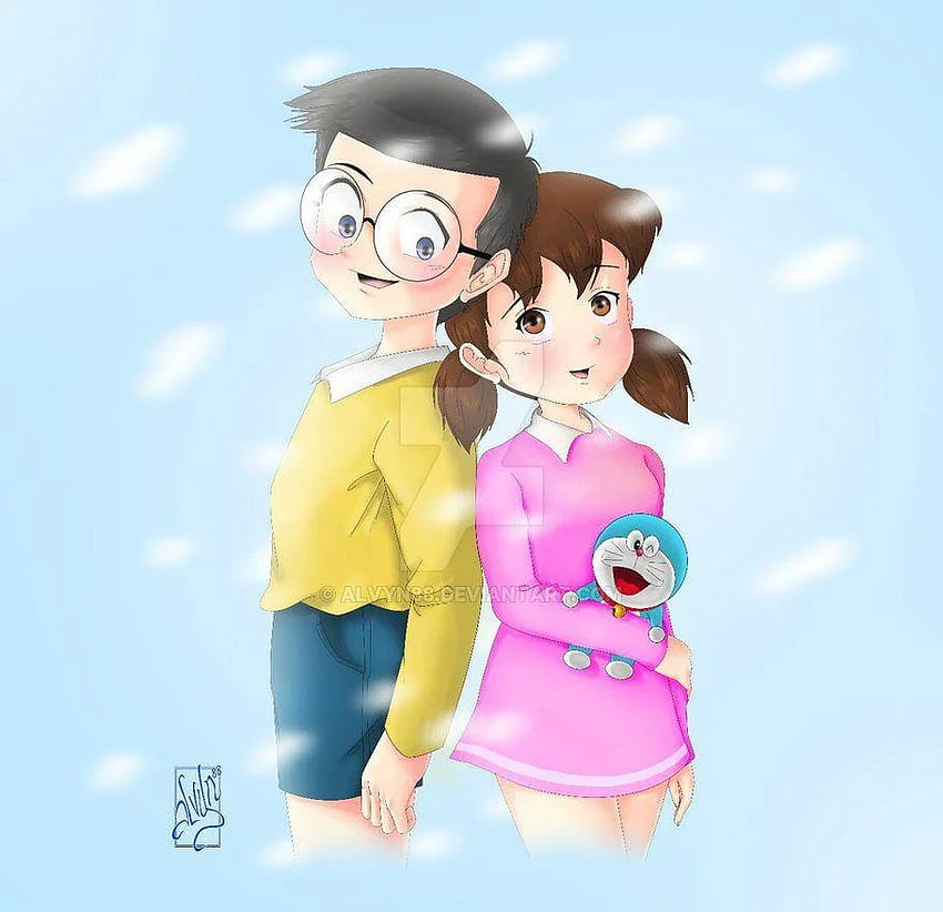 Nobita ve Shizuka Loveteam, alvYn88 tarafından, nobita HD duvar kağıdı