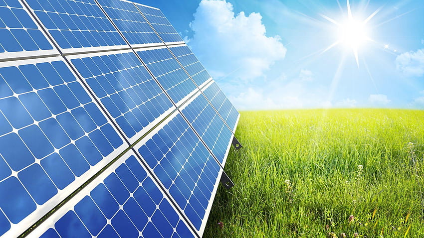 5 paneli słonecznych, energia słoneczna Tapeta HD
