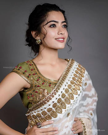 🔥 Rashmika Mandanna Girl PNG in Saree - 2021 Full HD Transparent PNG