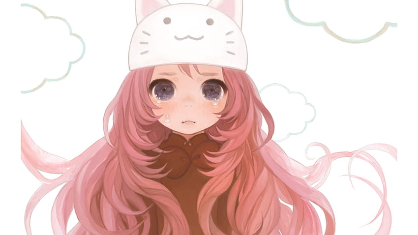 Pink Cute Anime Girl, pink kawaii HD wallpaper