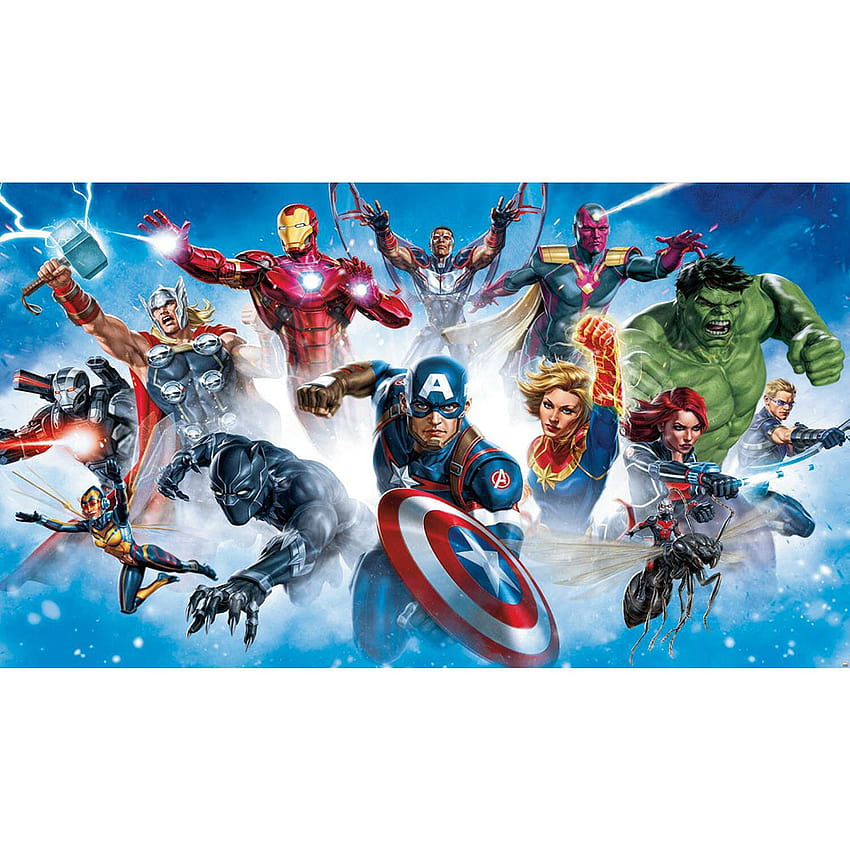 Avengers Gallery Art Mural, avengers party HD phone wallpaper