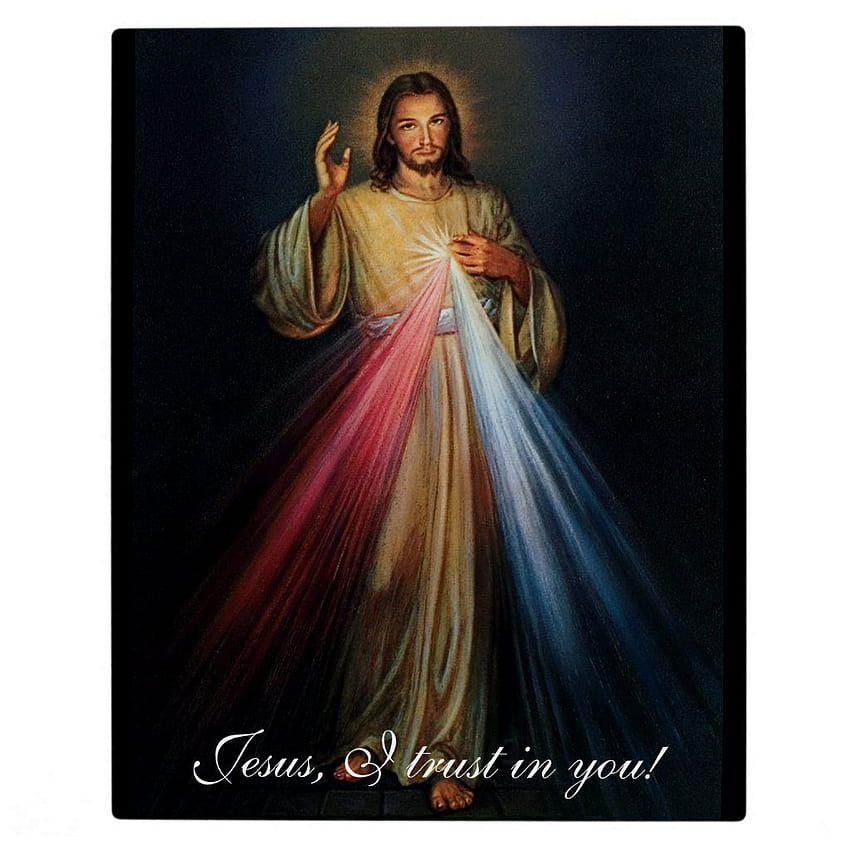 Divine Mercy Jesus I trust in you! 8x10 with easel Plaque HD phone wallpaper