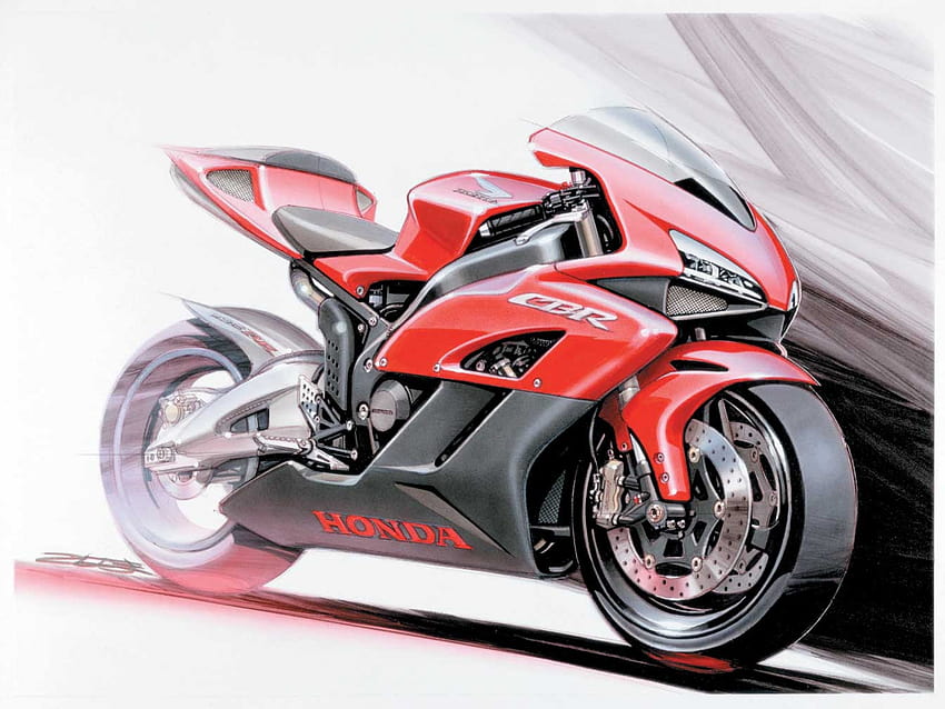 Honda Cbr 1000 Rr, bike sketch HD wallpaper