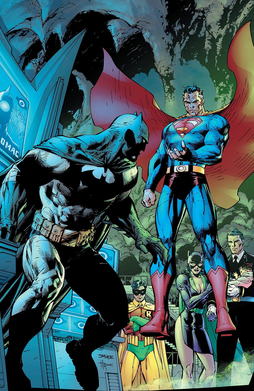 Batman und Superman, Jim Lee unendliche Krise HD-Handy-Hintergrundbild
