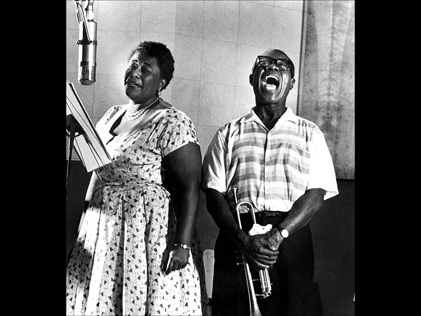 ella fitzgerald and louis armstrong HD wallpaper