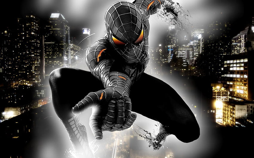 Black Spiderman Iphone, black spider man HD wallpaper
