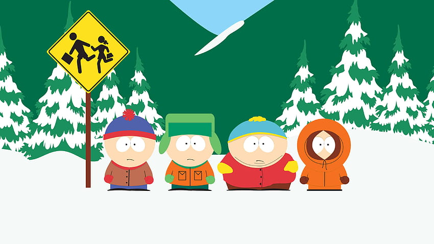 South Park, Stan Kyle Cartman und Kenny an der Bushaltestelle U, Stan Marsh HD-Hintergrundbild