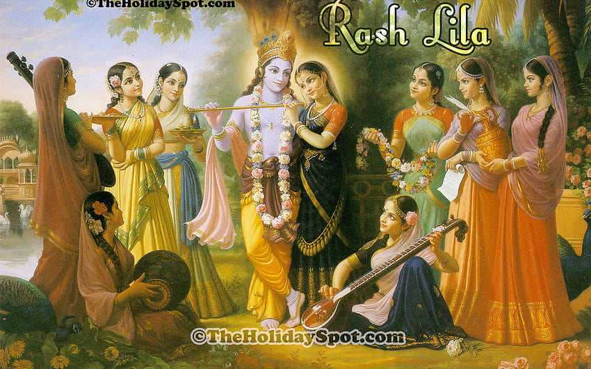 Pintura Iskcon Radha Krishna, pintura de radha krishna papel de parede HD