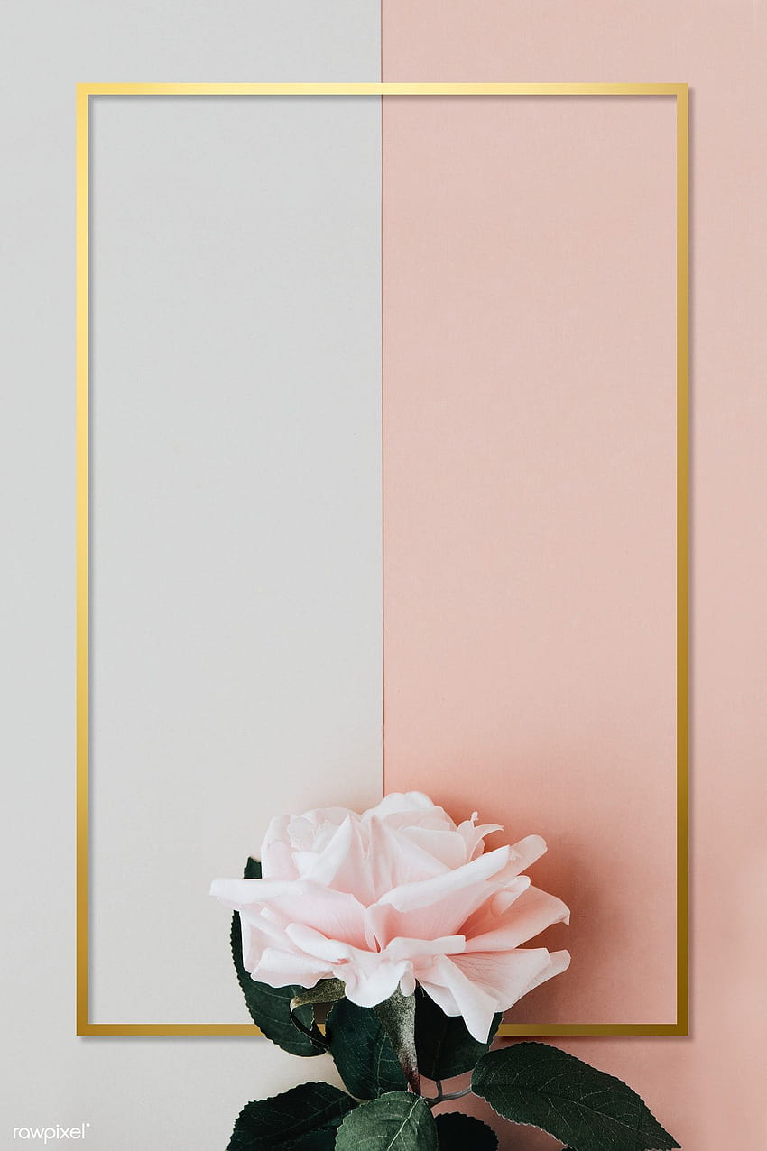 psd premium de design de moldura floral retângulo dourado 1212832, moldura de design Papel de parede de celular HD