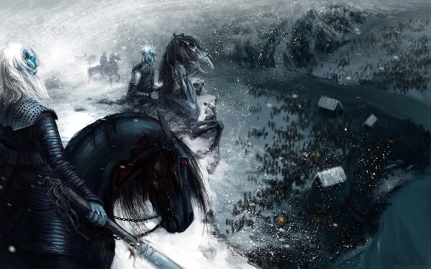 Film Game of Thrones Horses Warriors Fan ART 2880x1800 Wallpaper HD