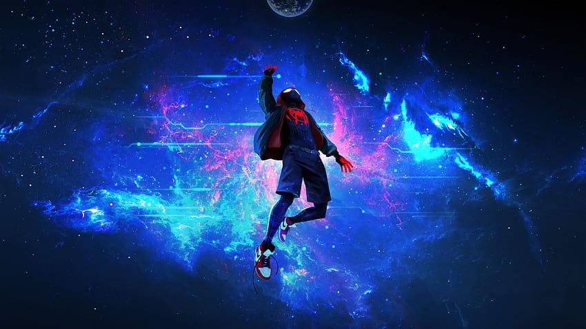 Spiderman Miles Lost In Space superheroes , spiderman , spiderman into the s…, all HD wallpaper