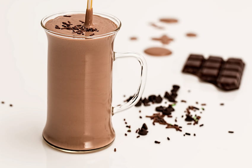 Sweet chocolate smoothie, chocolate shake HD wallpaper