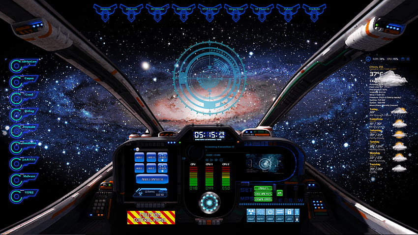 Cockpit de vaisseau spatial, cockpit 1920x1080 Fond d'écran HD