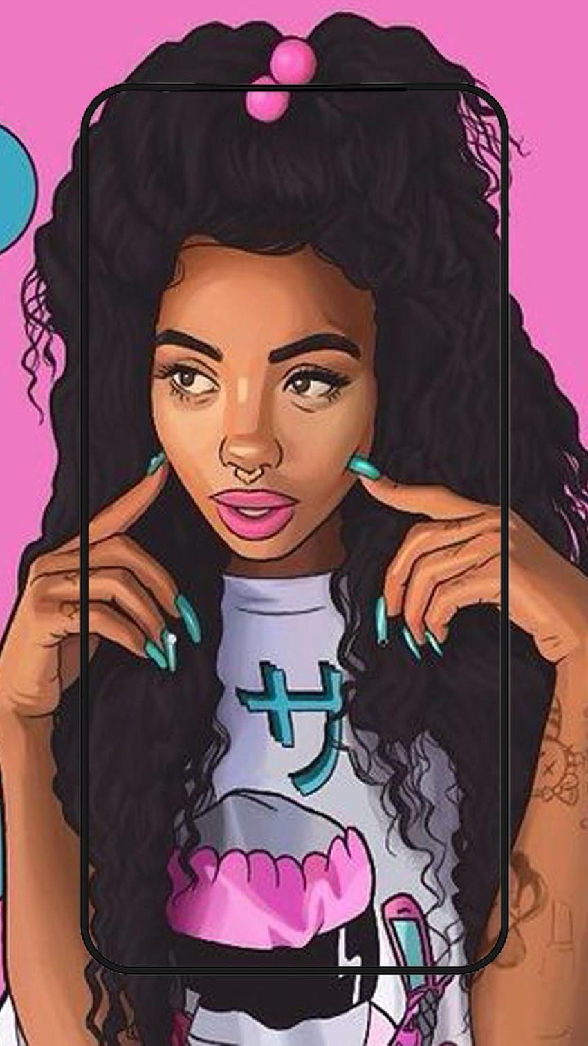 Gadis lucu di tahun 2021, kartun gadis kulit hitam cantik wallpaper ponsel HD