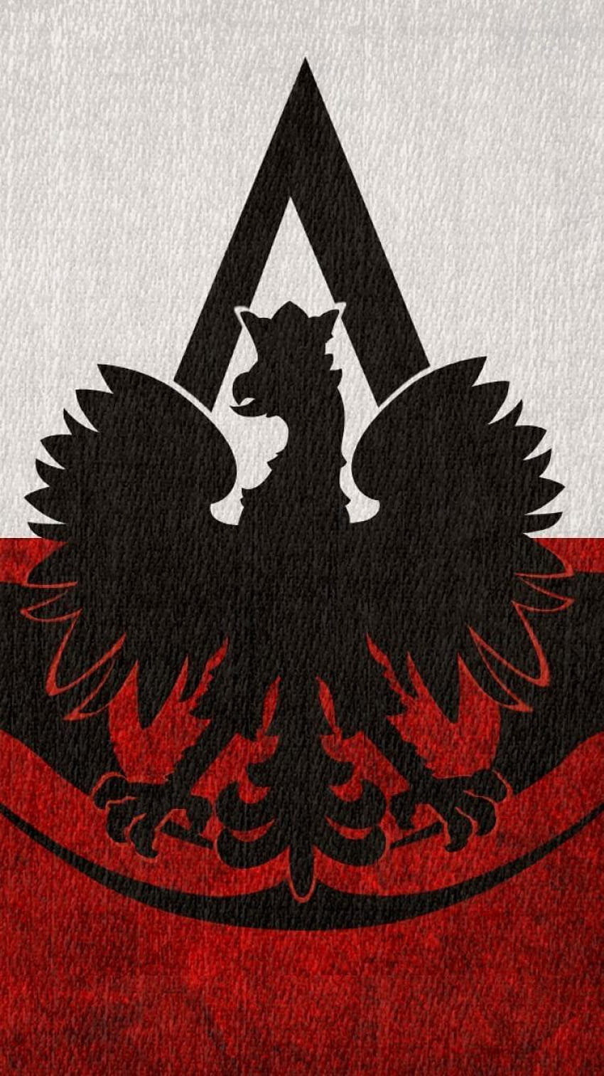Assassins creed bandiere loghi polonia bandiera polacca aquila, bandiera polonia Sfondo del telefono HD