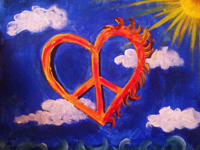 Peace Signs And Hearts Hd Wallpaper Pxfuel